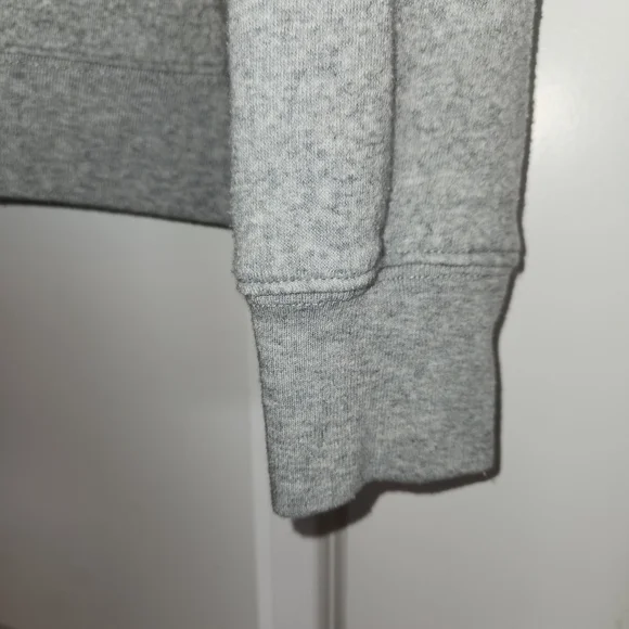 J. Crew Factory Light Gray Button Detail Mock Neck Sweatshirt Size S Super Soft - Picture 6 of 7